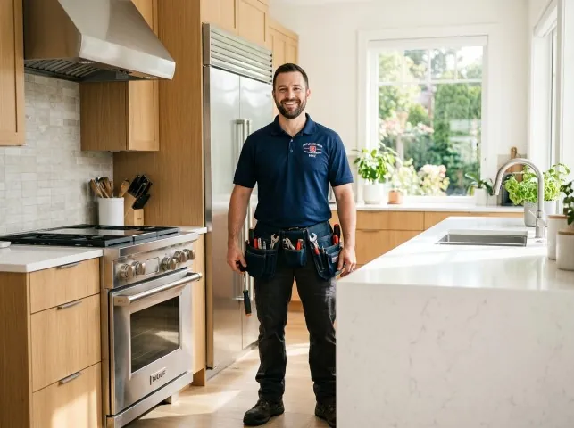 Appliance Repair Hero technician in a Breinigsville, PA kitchen after an appliance repair